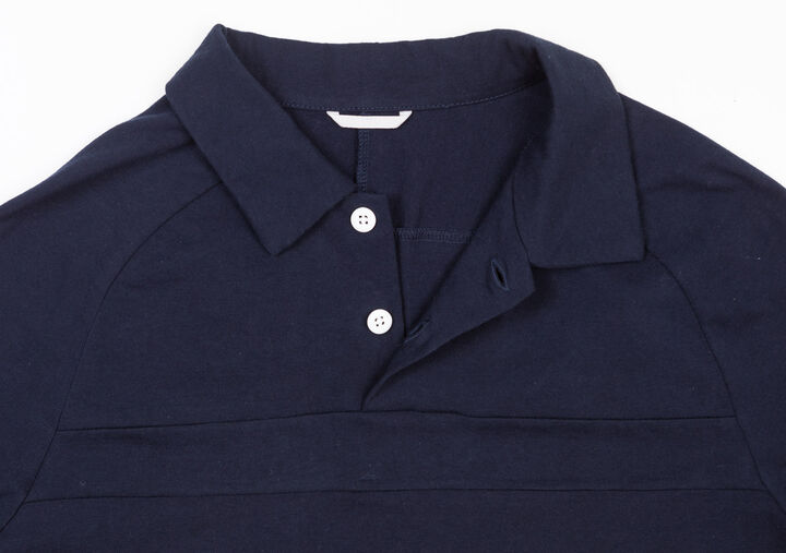 Chest Line Short-Sleeve Shirt,navy, medium image number 6