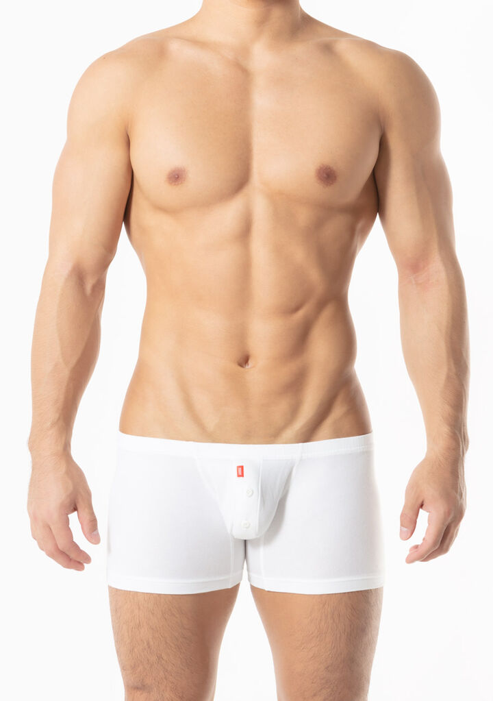 Cotton Long Boxer,white, medium image number 1