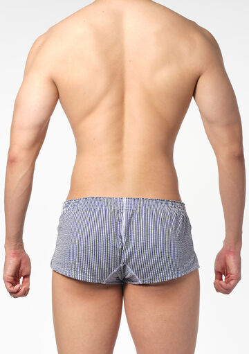 Stripe Seersucker Fit Trunks '23,blue, small image number 2