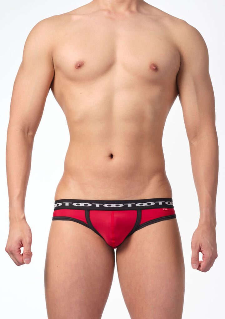 Chain Logo Bikini Thong,red, medium image number 1