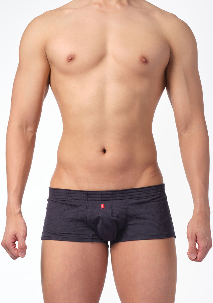 Airy Seersucker Fit Trunks,navy, medium image number 1