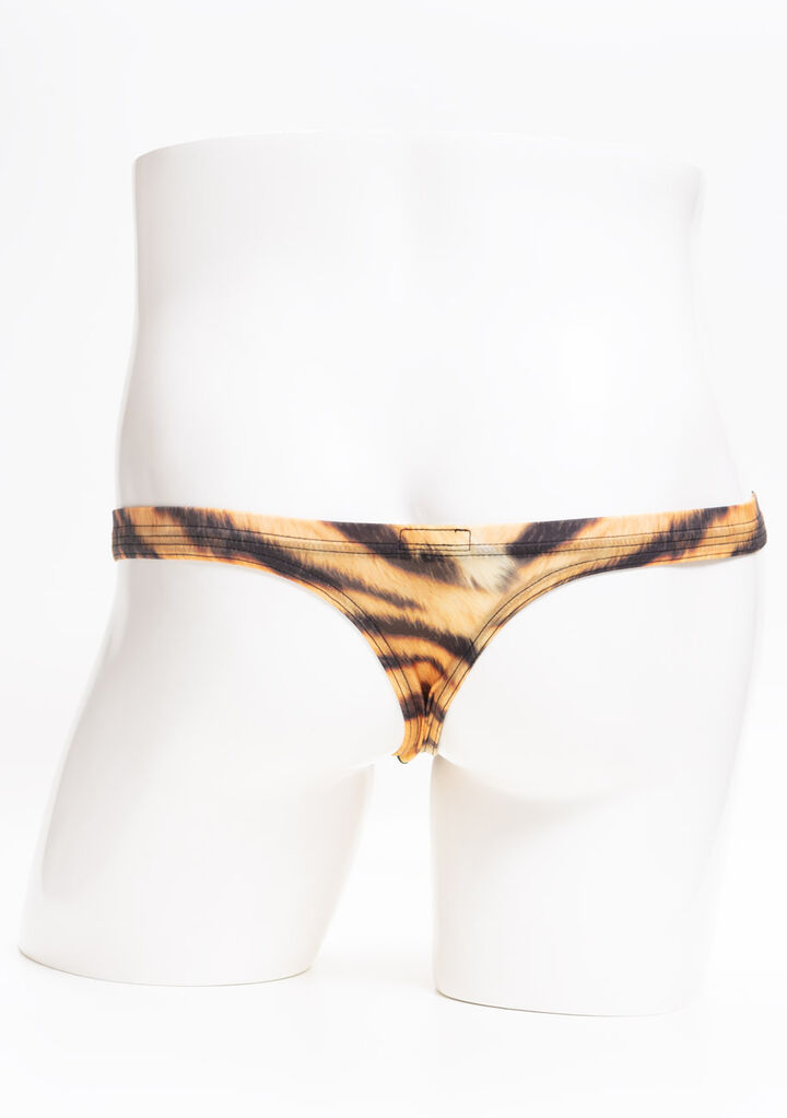 TIGER Pattern Thong,magenta, medium image number 8