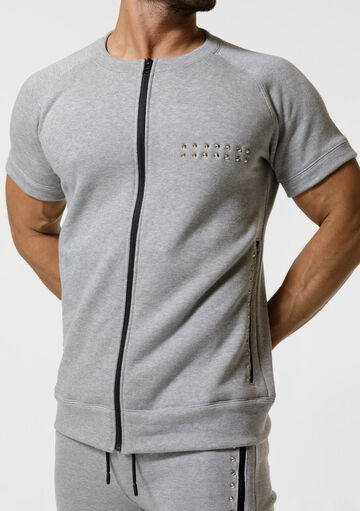 Zip Up sweatshirt,gray, small image number 2