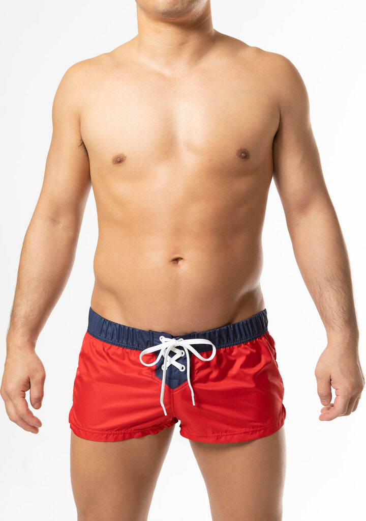 Lace-Up Board Short,red, medium image number 1