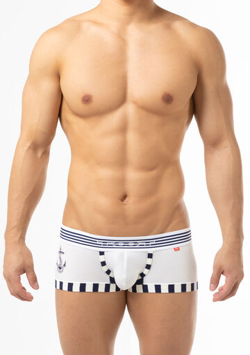 Marine Striped Boxer,offwhite, small image number 1