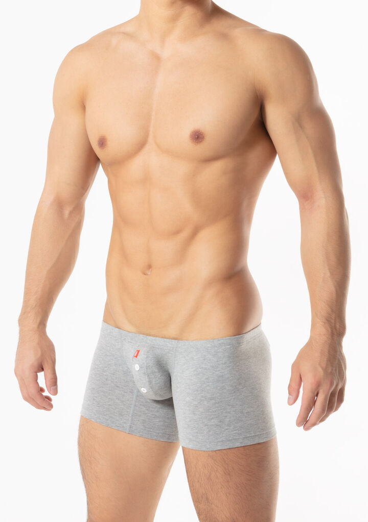 Cotton Long Boxer,gray, medium image number 2