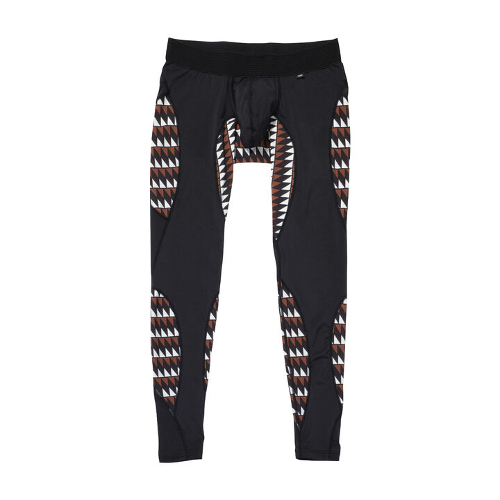 Tribal Stretch Leggings,ブラウン, medium image number 0