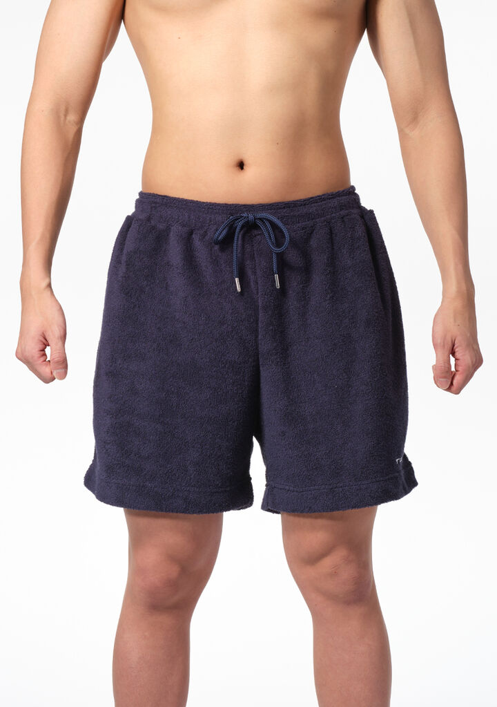 Relaxing Pile Shorts,navy, medium image number 1