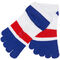 Wide line finger socks,white, swatch