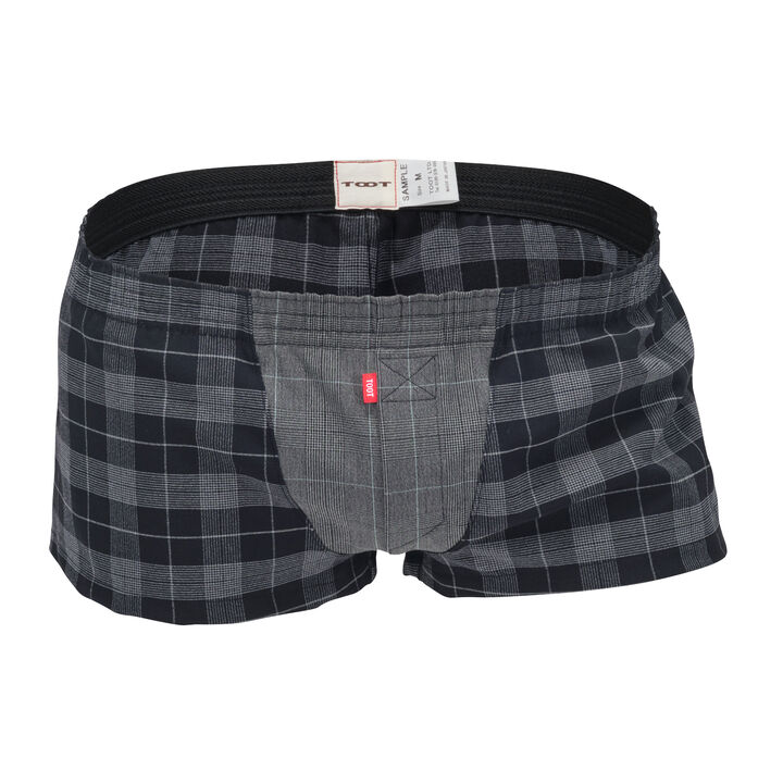 Glen Check Stretchable Trunks,black, medium image number 0