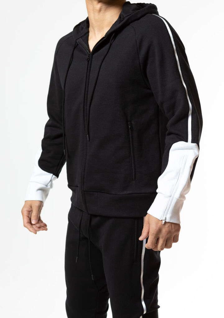 Pacific Fleece-lined Zip-Up Hoodie,black, medium image number 2