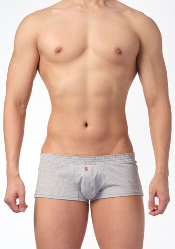 Airy Seersucker Fit Trunks,gray, small image number 1