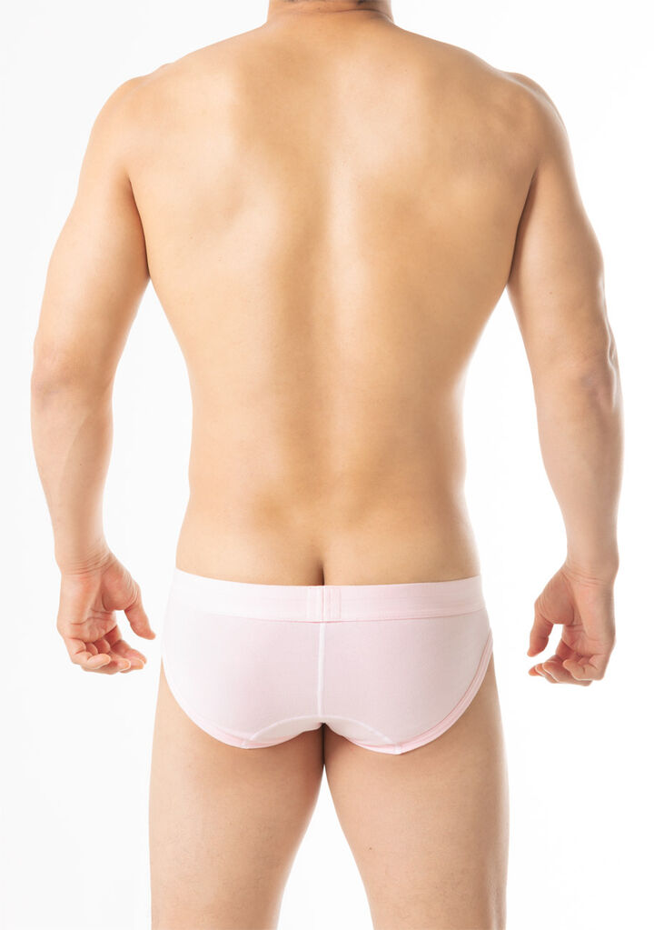 Piece-Dyed Cotton Brief,pink, medium image number 3