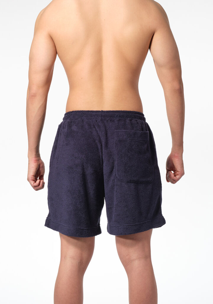 Relaxing Pile Shorts,navy, medium image number 2