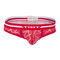 Neon Print Thong,red, swatch