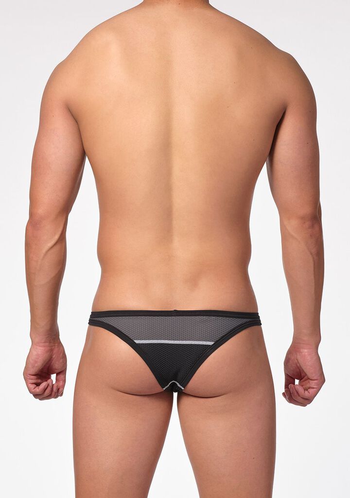 Bump Mesh Two-tone Bikini,darkgray, medium image number 2