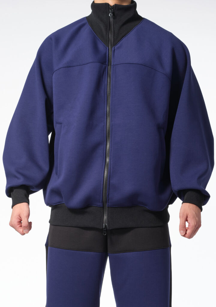 Two-tone Track Jacket,navy, medium image number 1