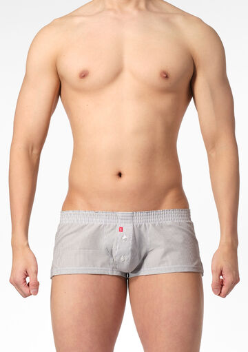Striped Seersucker Fit Trunks,gray, small image number 1