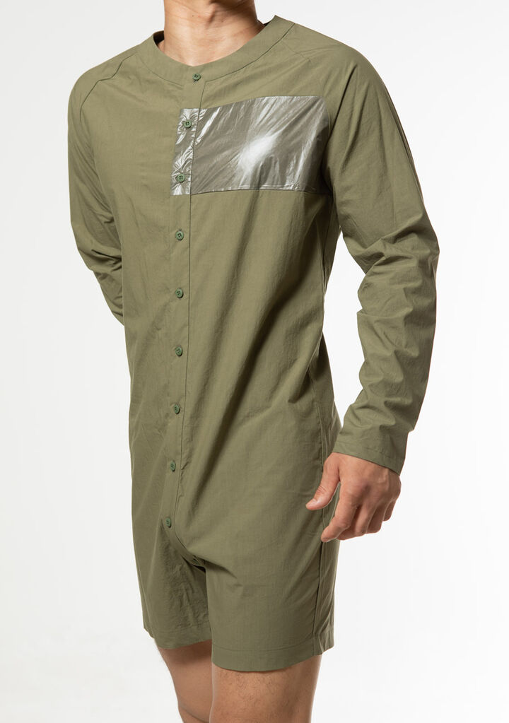 Solid Union Suit,olive, medium image number 2
