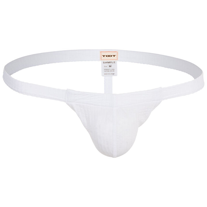 Seersucker Jersey Thong,white, medium image number 0