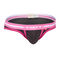 Herringbone Cotton Bikini,magenta, swatch