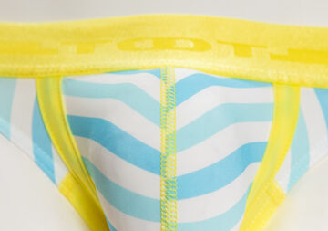 Stripe Cup Bikini,lemon, small image number 7