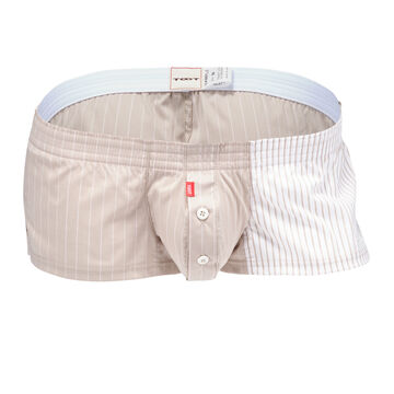 Dual Stripe Fit-trunks,beige, small image number 0