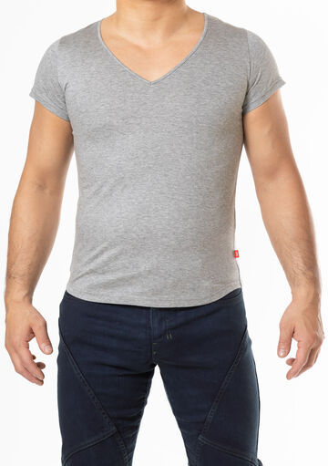 Organic Cotton V-neck T,gray, small image number 3
