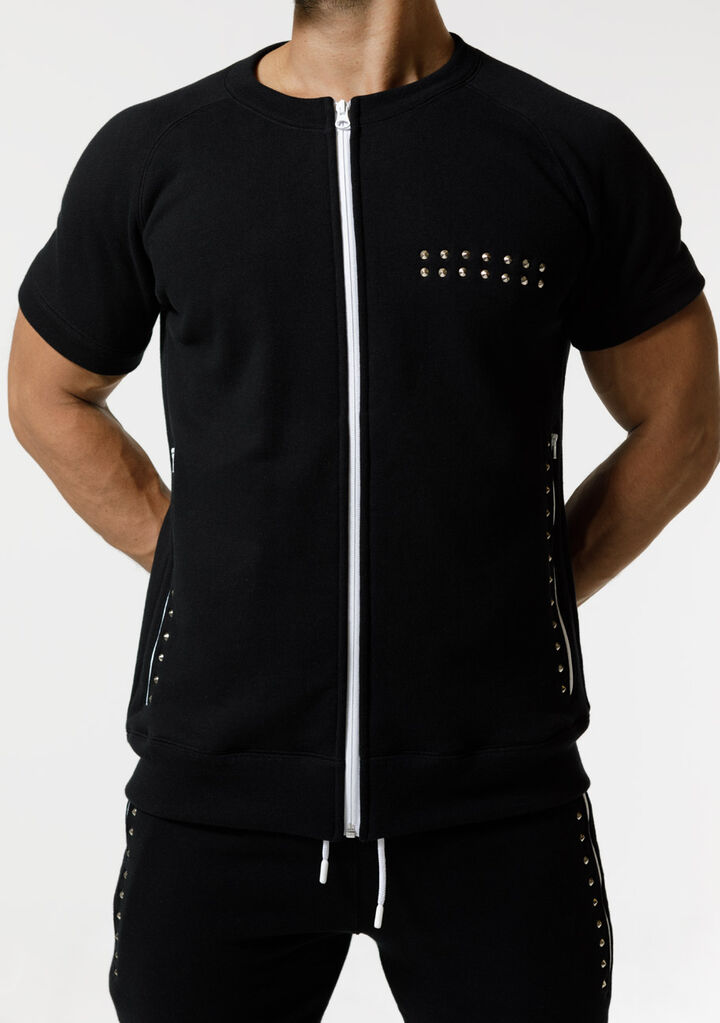 Zip Up sweatshirt,black, medium image number 1