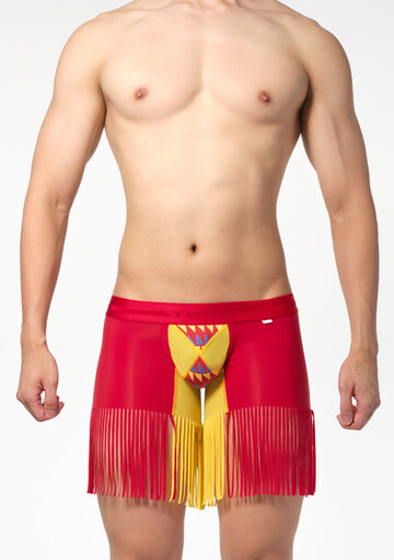 Fringed Hem Boxer,red, small image number 1