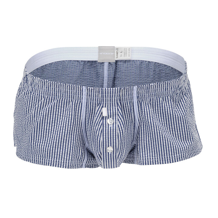 Stripe Seersucker Fit Trunks '23,blue, medium image number 0