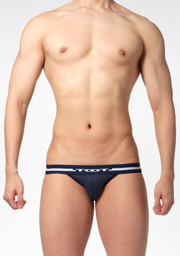 Ribbed Front Jockstrap,navy, small image number 1