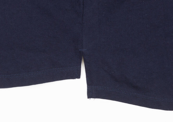Chest Line Short-Sleeve Shirt,navy, medium image number 9