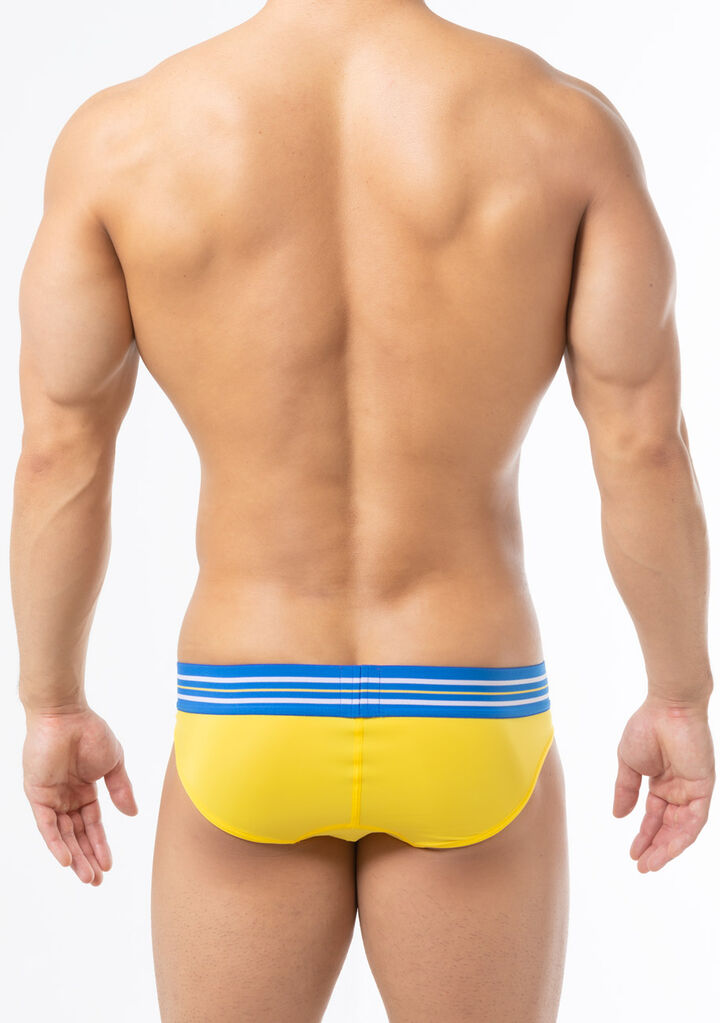 Vivid Color Flat Bikini,yellow, medium image number 3
