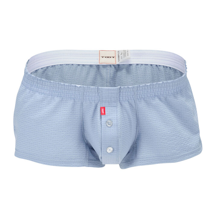 Gingham Seersucker Fit Trunks,saxe, medium image number 0