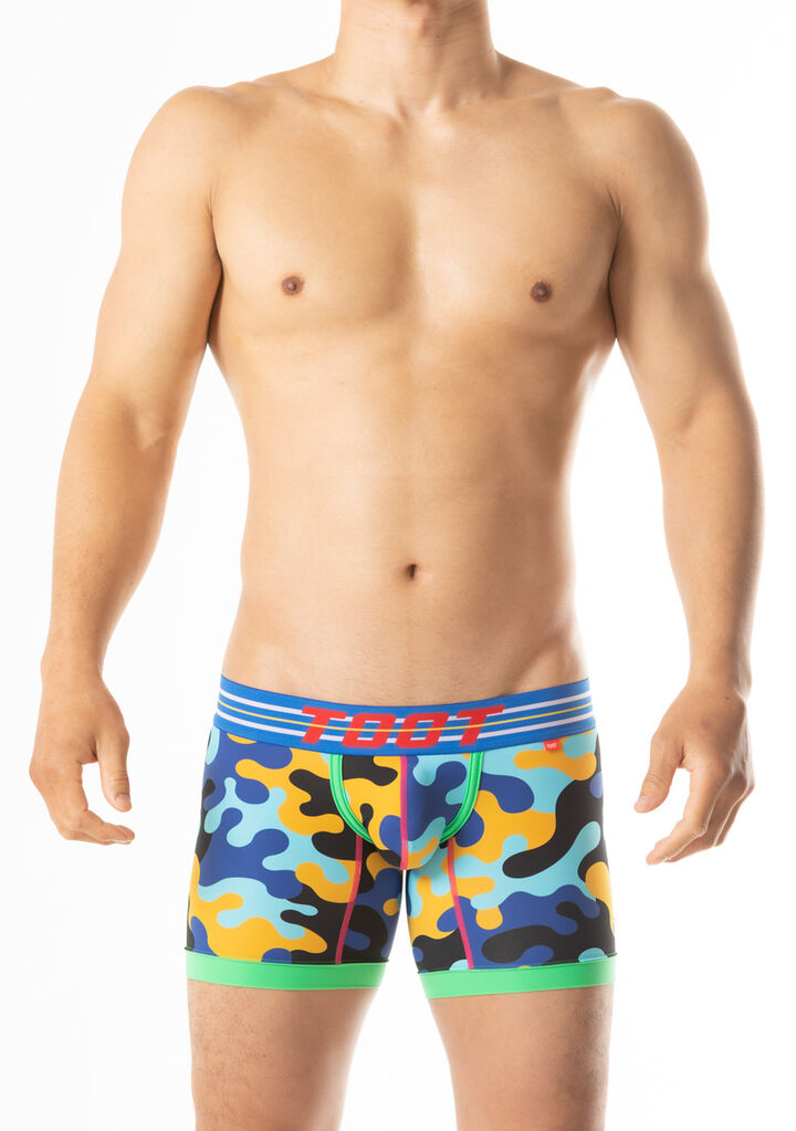 Vivid Camo Long Boxer,blue, medium image number 1