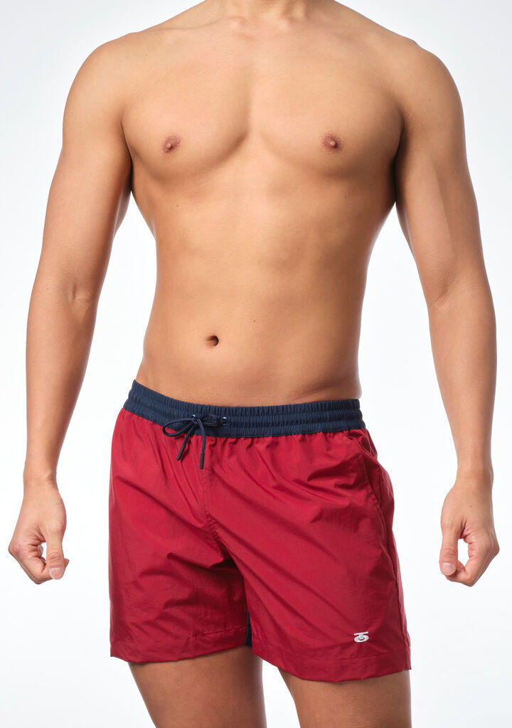 Two-tone Colored Surf Shorts,red, medium image number 1