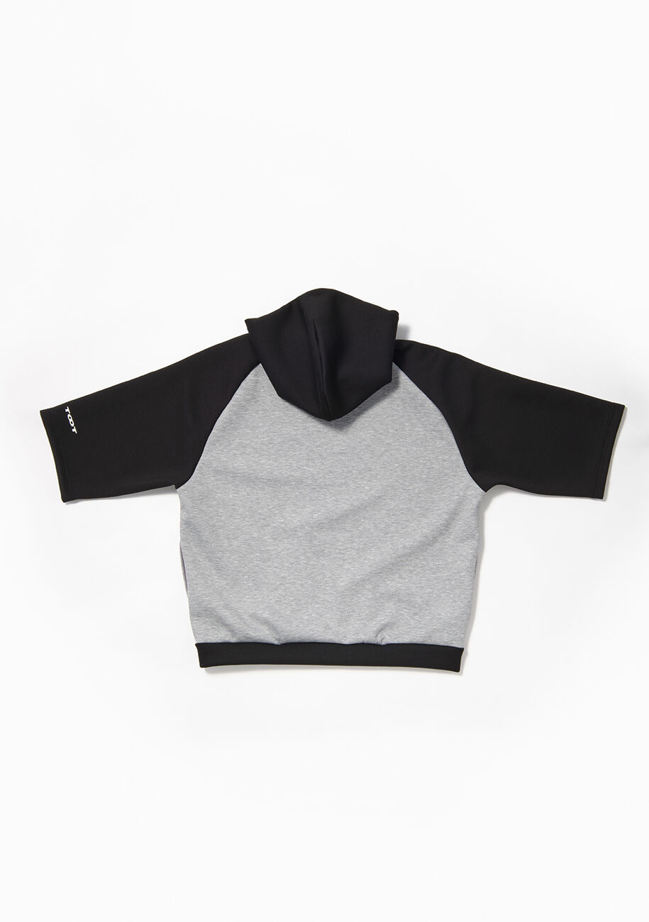 Hoodie with two different colored sleeves sale