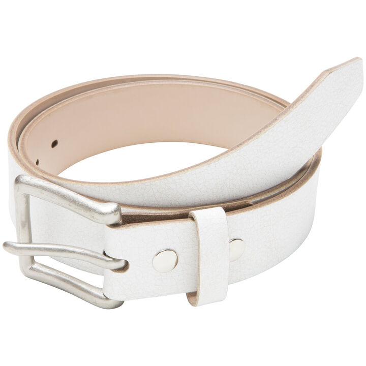 Men's Belt/White Cracking,white, medium image number 0