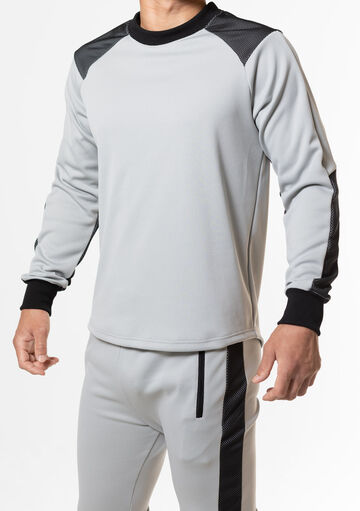 Layered Mesh Pullover,gray, small image number 2