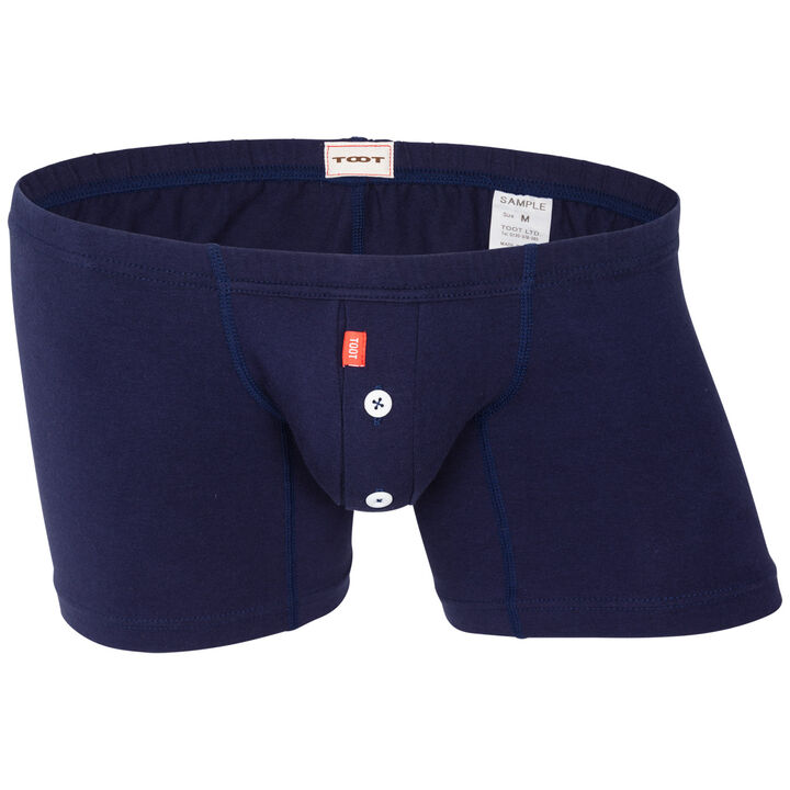 Cotton Long Boxer,navy, medium image number 0