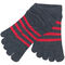 Stripe line finger socks,charcoal, swatch