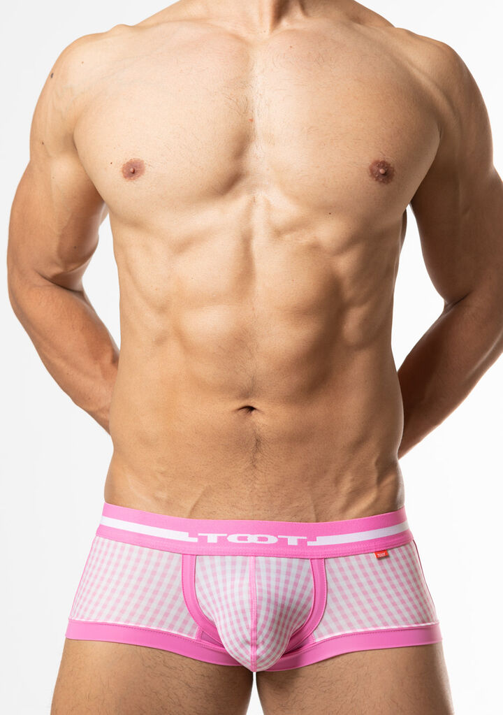 Gingham Check Boxer,pink, medium image number 1