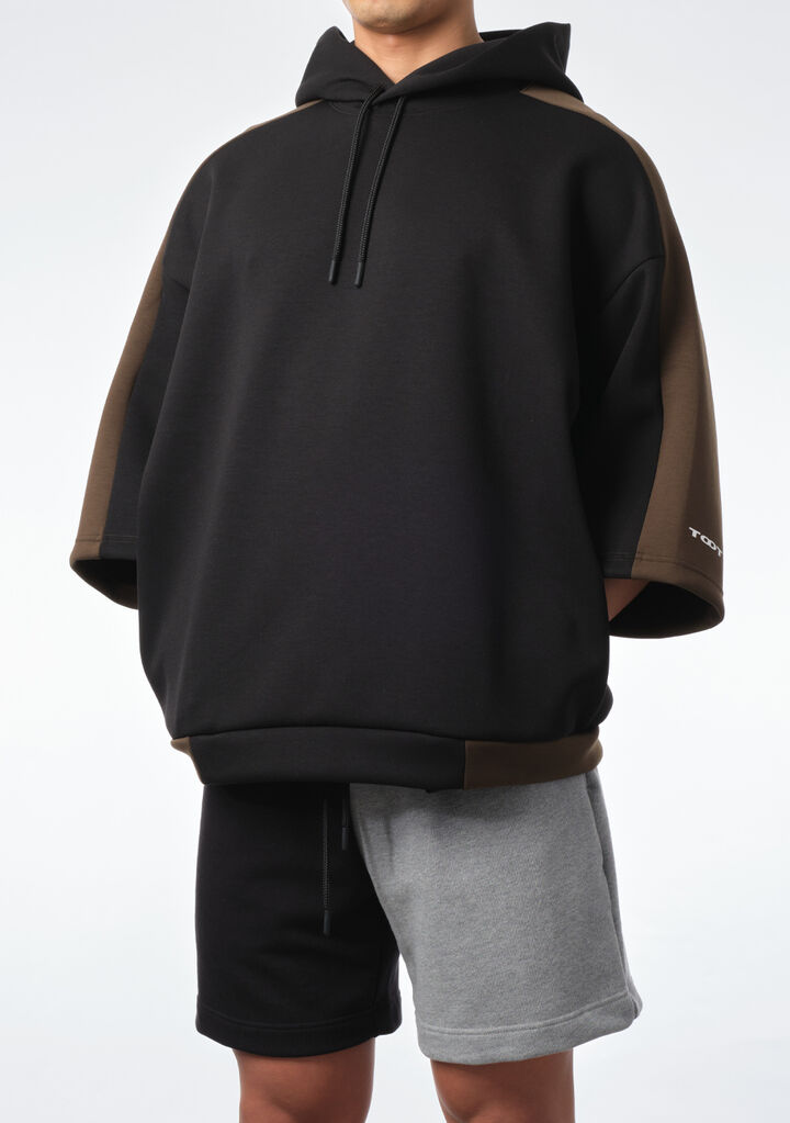 Two-tone Colored Hoodie,khaki, medium image number 2
