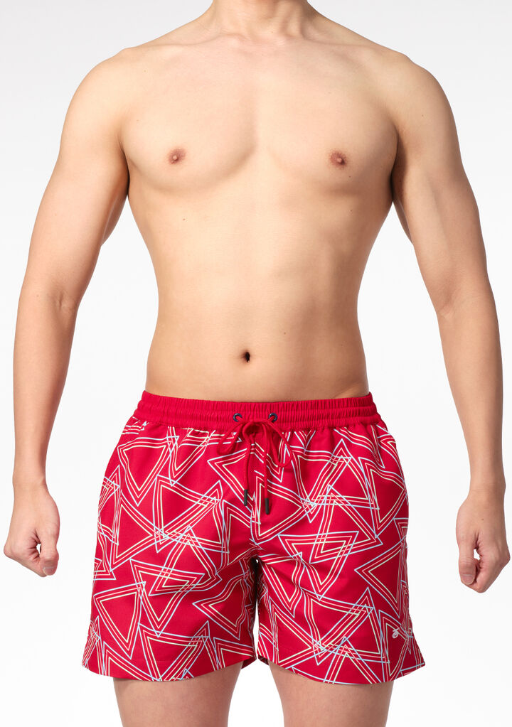 Triangle Line Surf Shorts,red, medium image number 1