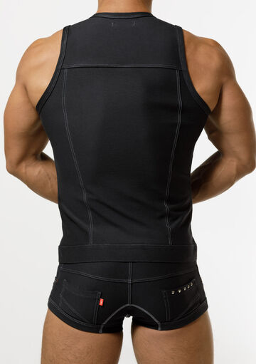 17th denim studs tank,, small image number 3