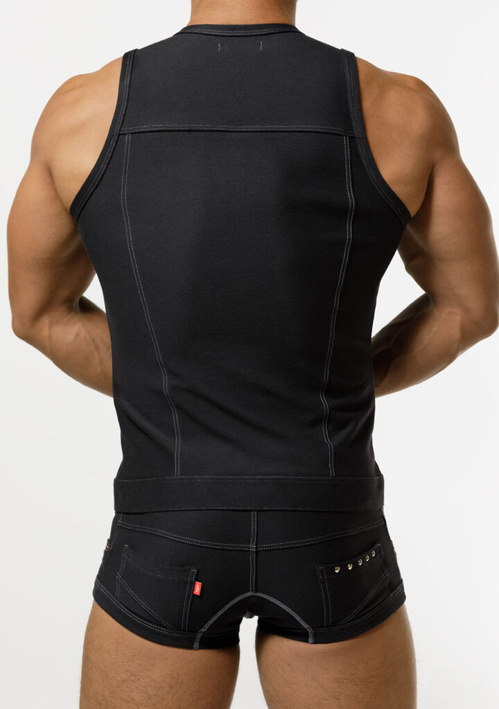 17th denim studs tank,, medium image number 3