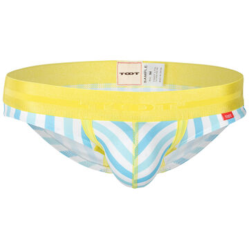 Stripe Cup Bikini,lemon, small image number 0