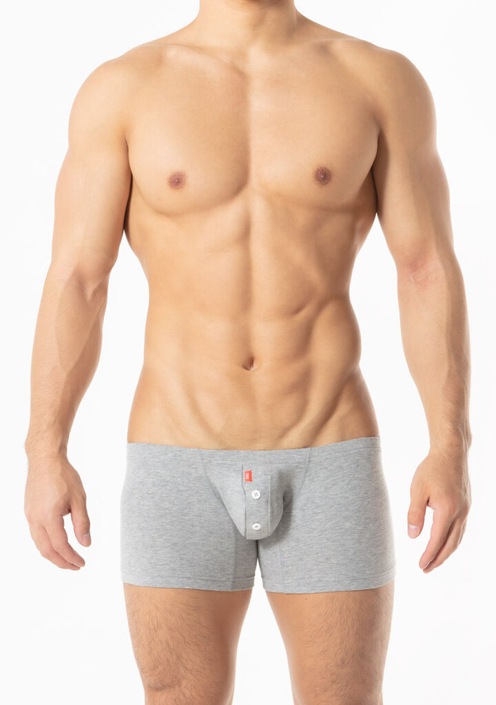 Cotton Long Boxer,gray, medium image number 1