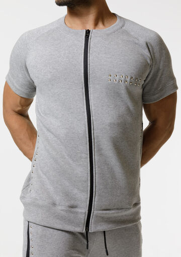 Zip Up sweatshirt,gray, small image number 4